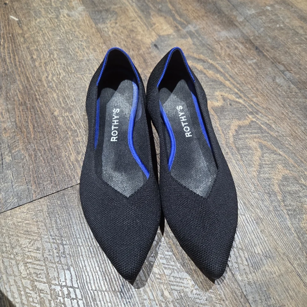 Rothy's Black Pointed Toe Flat - Picture 3 of 9